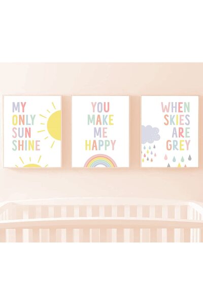 ALAYRA International ALAYRA Nursery Wall Decor – Unframed Prints Set of 3 (8x...