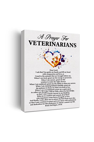 ALAYRA International ملصق جداري مطبوع عليه اقتباس من دعاء طبيب بيطري، مناسب ل...