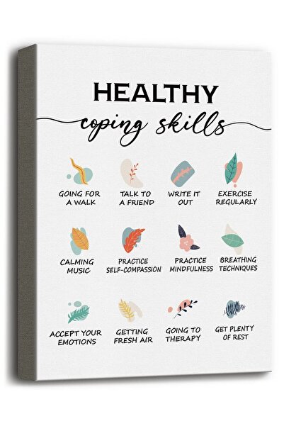 ALAYRA International لوحة جدارية قماشية من ALAYRA لمهارات التأقلم، ملصق مطبوع...