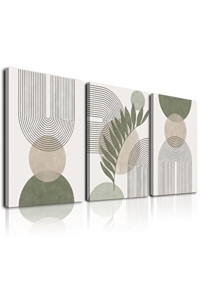 ALAYRA International مجموعة لوحات جدارية بوهيمية من ALAYRA باللون الأخضر المر...