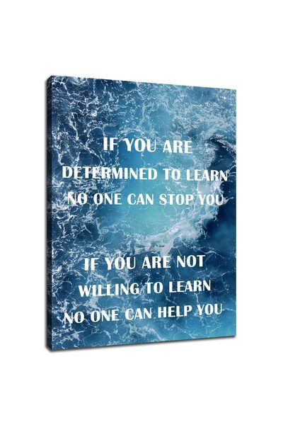 ALAYRA International لوحة جدارية تحفيزية من قماش ألايرا، تحمل عبارة ملهمة مع ...