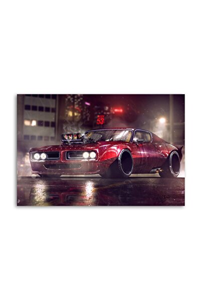 ALAYRA International ملصق شاحن سيارة دودج ALAYRA، لوحة فنية جدارية قماشية مزخ...