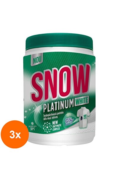 Snow Set 3 x Pudra pentru Indepartarea Petelor Platinum White 400 g