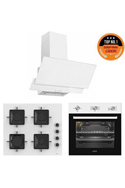 Ferre ve AFM TECH Markalı / RoyalChef Beyaz Ankastre Set (SS206 + FM7301 + FM2201)