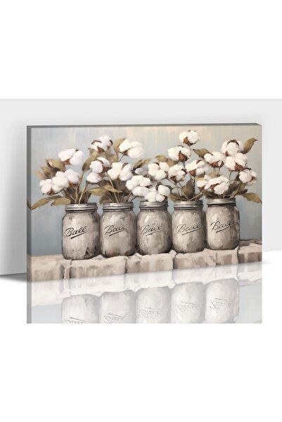 ALAYRA International لوحات جدارية لحمام منزل ريفي من ALAYRA، صور فنية لبرطمان...