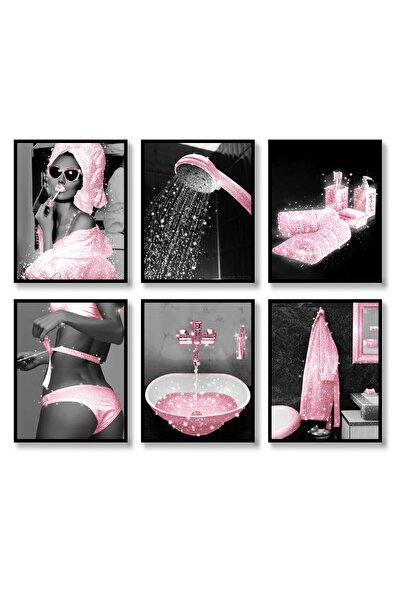 ALAYRA International ALAYRA Fashion Wall Art Bathroom Wall Decor Prints Set o...