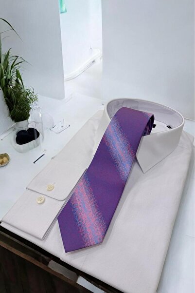 Sarar Cravată mov din microfibră 7 cm KR-35