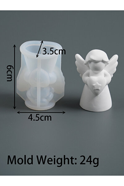 Choice قالب سيليكون معطر للشموع على شكل قلب وأجنحة ملاك، يمكنك صنعه بنفسك، نحت فتاة من الجبس، ديكور منزلي مصنوع يدويًا من الصمغ العربي