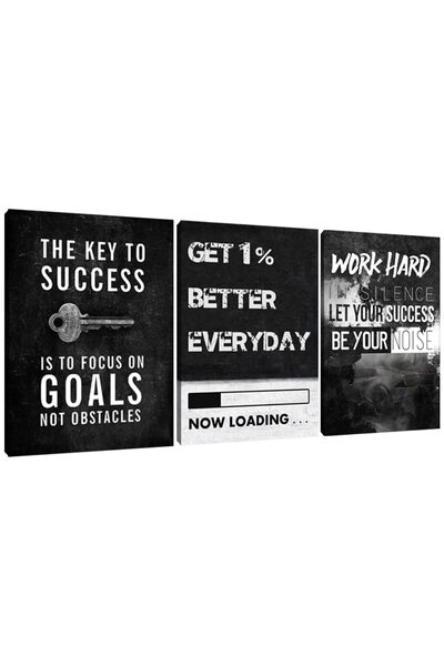 ALAYRA International ملصق تحفيزي من ألايرا، لوحة جدارية ملهمة، 3 قطع، لوحة قم...