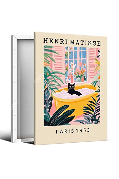 ALAYRA International ALAYRA Vintage Henri Matisse Canvas Wall Art, Funny Blac...