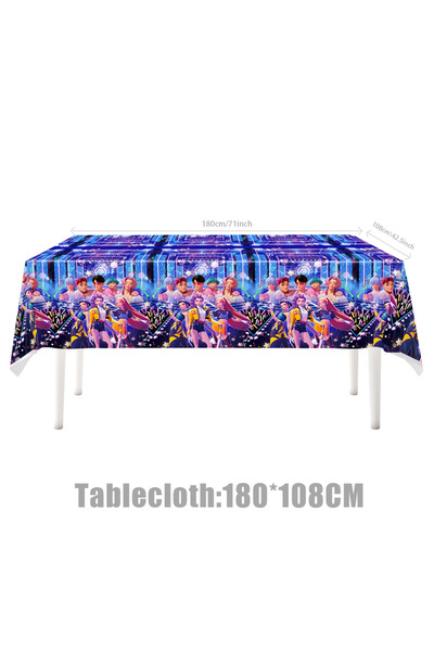 Choice 1pcs Style-B Demon Hunters Party Tablecloth Disposable Plastic Table C...