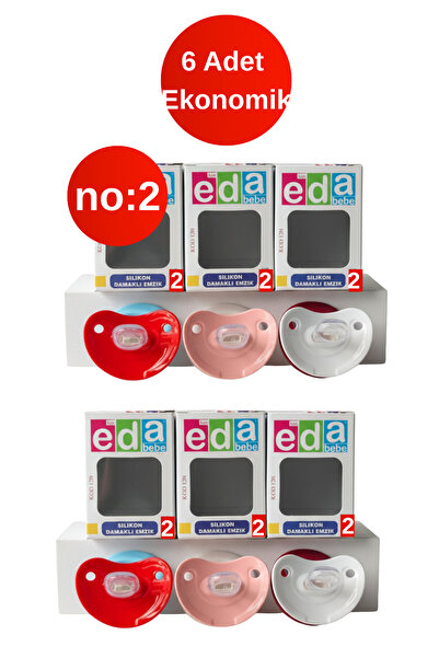 ÖZ EDA Eda Bebe 6-Piece Economical Pack Silicone Pacifier No:2 6-18 Months