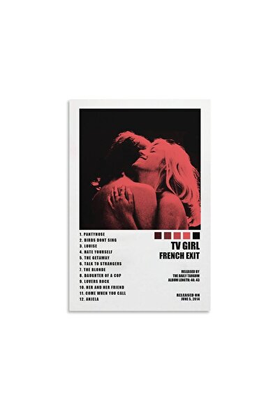 ALAYRA International ملصق ألايرا تي في جيرل، غلاف ألبوم فرينش إكزيت، ملصقات فنية على قماش، ملصق فني جداري، صورة مطبوعة