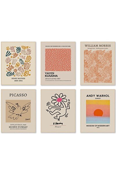 ALAYRA International مجموعة مطبوعات فنية جدارية من أعمال ألايرا ماتيس، 6 قطع،...