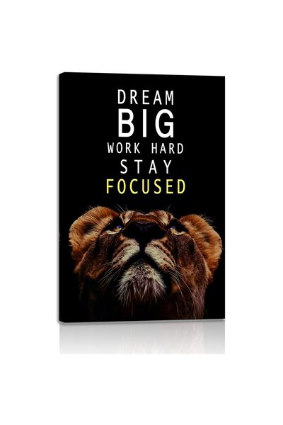 ALAYRA International ALAYRA Dream Big and Work Hard • Motivational Print Canv...