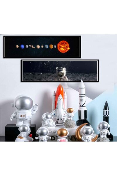 ALAYRA International ملصق النظام الشمسي من قطعتين من ALAYRA، لافتة علمية شعبي...