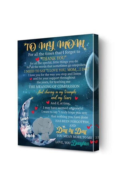 ALAYRA International هدية للأم من ألايرا: أحبكِ إلى القمر وما بعده، لوحة جدار...