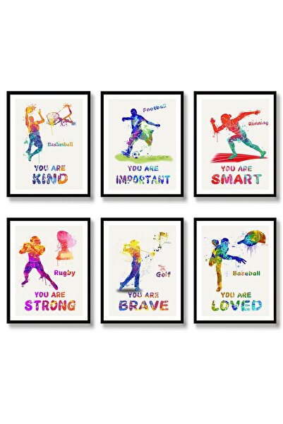 ALAYRA International ALAYRA Sports Wall Art Posters spots Wall Decor Prints M...