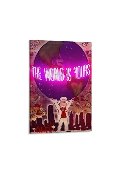 ALAYRA International ألايرا - ملصق "العالم ملكك" - لوحة قماشية - صورة "رائحة ...