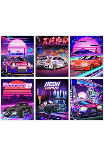 ALAYRA International مطبوعات فنية جدارية لسيارات يابانية من ALAYRA، ملصقات فن...