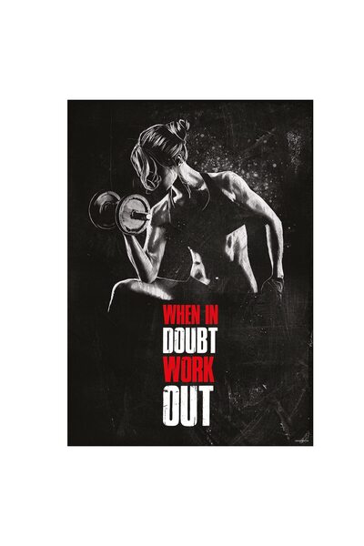 ALAYRA International ملصق تحفيزي للتمارين الرياضية من تصميم ألايرا جريت آرت، مقاس 23.4 × 16.5 بوصة (59.4 × 42 سم) - جداري ولياقة بدنية