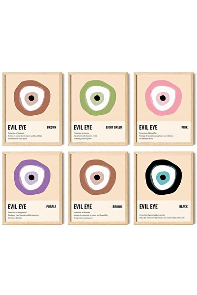 ALAYRA International ALAYRA Evil Eye Decor Poster - Pink Wall Decor Art, Room...