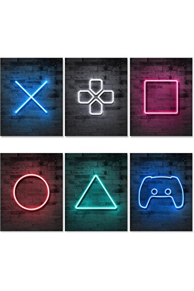ALAYRA International ملصقات ألعاب نيون مطبوع من ALAYRA - بدون إطار 8 × 10 بوص...