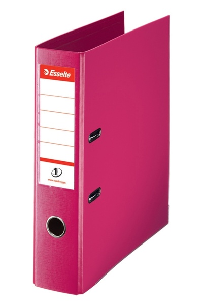 Esselte Biblioraft No.1 Power, PP/PP, partial reciclat, certificare FSC, A4, 75 mm, fuchsia