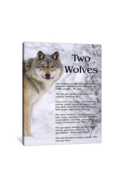 ALAYRA International لوحة جدارية من ALAYRA بتصميم ذئب، تحمل اقتباسات تحفيزية،...