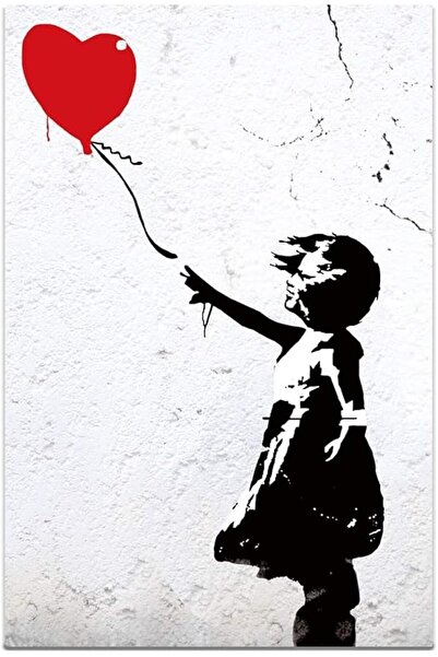 ALAYRA International ALAYRA Canvas Wall Art Girl with Balloon - Girl with Red...