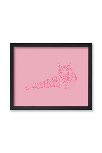 ALAYRA International ملصق ألايرا ماستر للنمر المستلقي - طباعة بورتريه نمر عتي...