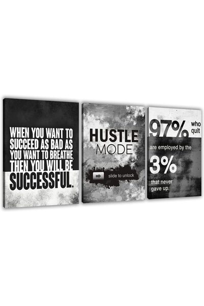 ALAYRA International لوحة جدارية تحفيزية من ألايرا، 3 قطع مطبوعة على قماش، لو...