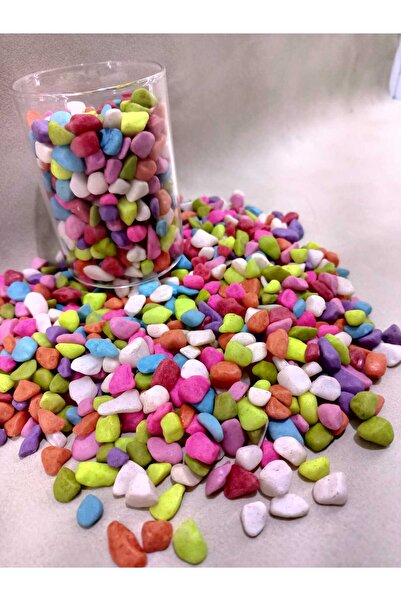 Royall Craft 1 KG Karışık Akvaryum Taşı Parlak Dekoratif- Akvaryum Taşları (1...