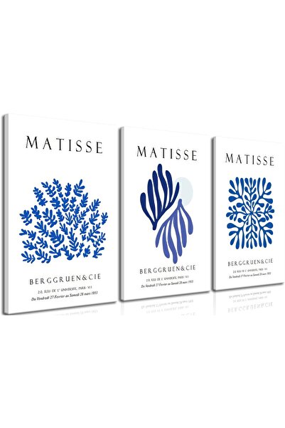 ALAYRA International مجموعة من 3 لوحات جدارية مطبوعة على قماش من تصميم ماتيس ...