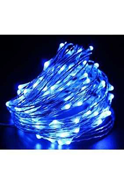 LEDONLİNE 10 METRE MAVİ PİLLİ PERİ LED YILBAŞI DEKORATİF SÜS IŞIK
