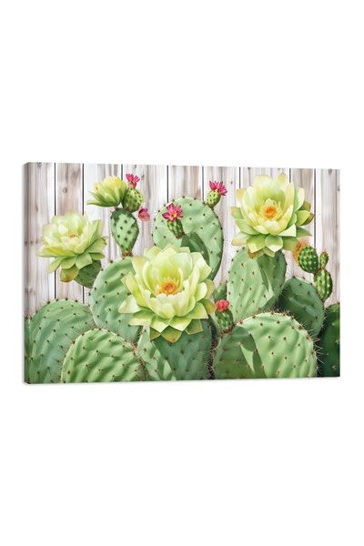 ALAYRA International ALAYRA Cactus Canvas Wall Art, Succulent Cacti and Cactu...