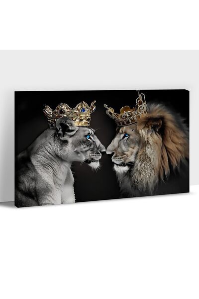 ALAYRA International ALAYRA Lion Wall Art - Lion King & Queen Poster, Canvas ...