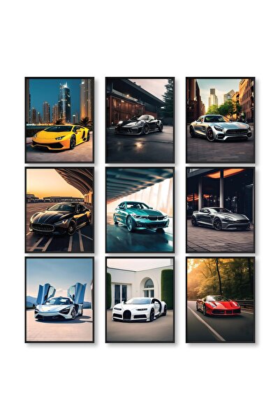 ALAYRA International ALAYRA Super Car Posters for Boys Room - Modern Car Wall...