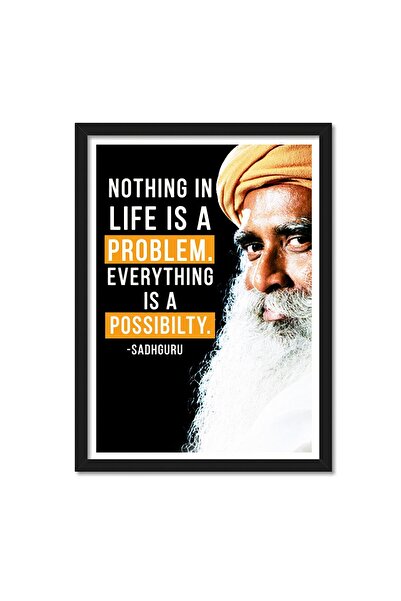 ALAYRA International ALAYRA - Sadhguru Quote Framed Poster Acrylic Glass for ...