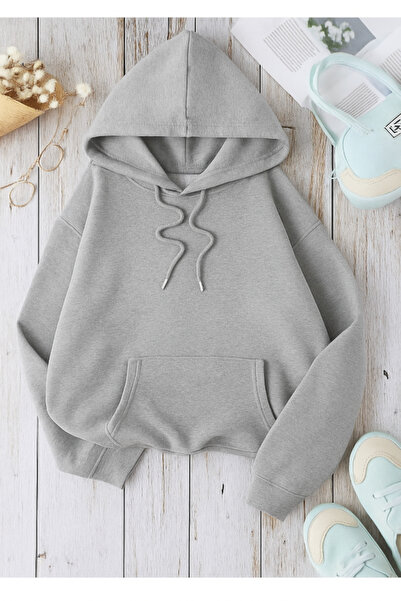 DeFacto Hooded Kangaroo Pocket Casual Hoodie Sweat