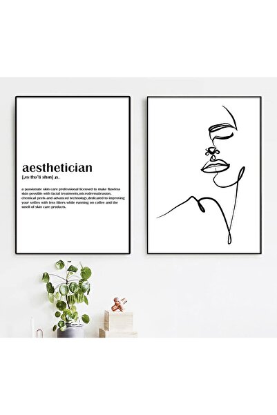 ALAYRA International لوحة جدارية تحمل تعريف أخصائية التجميل ألايرا، مستوحاة م...