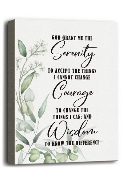 ALAYRA International لوحة جدارية قماشية تحمل عبارة "صلاة السكينة" من ألايرا، ...