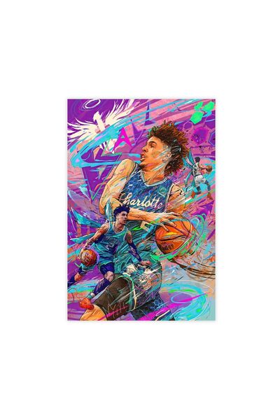 ALAYRA International ملصق ألايرا دالو لاميلو لكرة السلة، لوحة فنية بورتريه، ملصق قماشي، ديكور جداري مطبوع