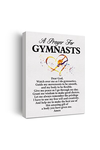 ALAYRA International ملصق جداري من القماش عليه اقتباس من دعاء لاعبة الجمباز أ...