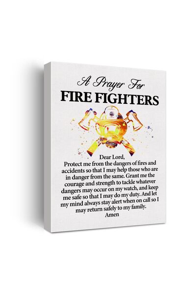 ALAYRA International ALAYRA a Fire Fighter's Prayer Quote Poster Canvas Wall ...