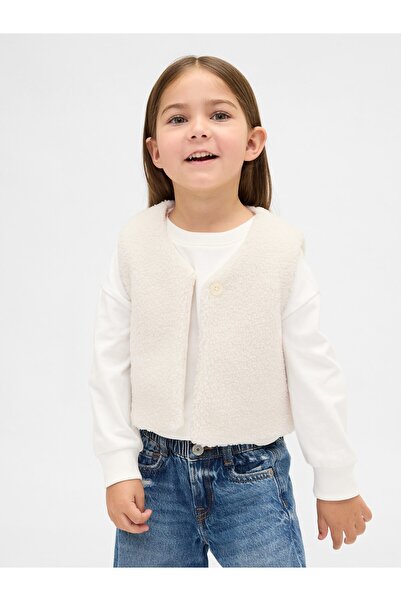 GAP Kız Bebek Krem Sherpa Yelek