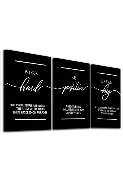 ALAYRA International ALAYRA Framed Office Decor Canvas Wall Art Positive Quot...