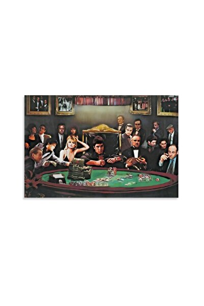 ALAYRA International ألايرا، بيتو، سكارفيس، العراب، ملصق كازينو، ملصق مافيا، ملصق عصابات، ملصق قماشي، فن جداري من التسعينيات