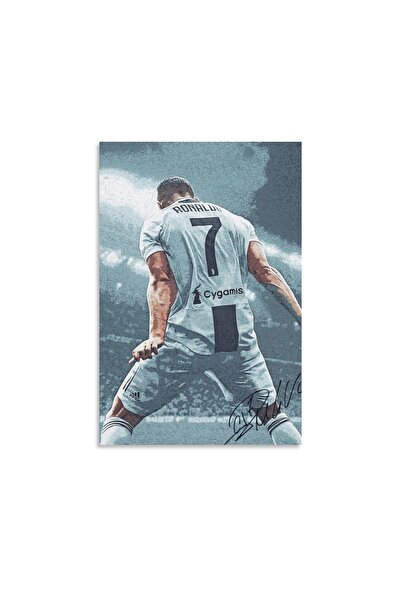 ALAYRA International ملصق جداري من قماش الكانفاس يضم نجوم كرة القدم كريستيانو...