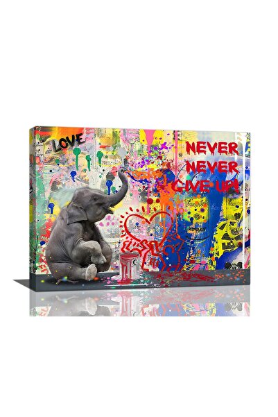 ALAYRA International لوحة جدارية من قماش بانكسي بعنوان ALAYRA، صور فيلة مضحكة...